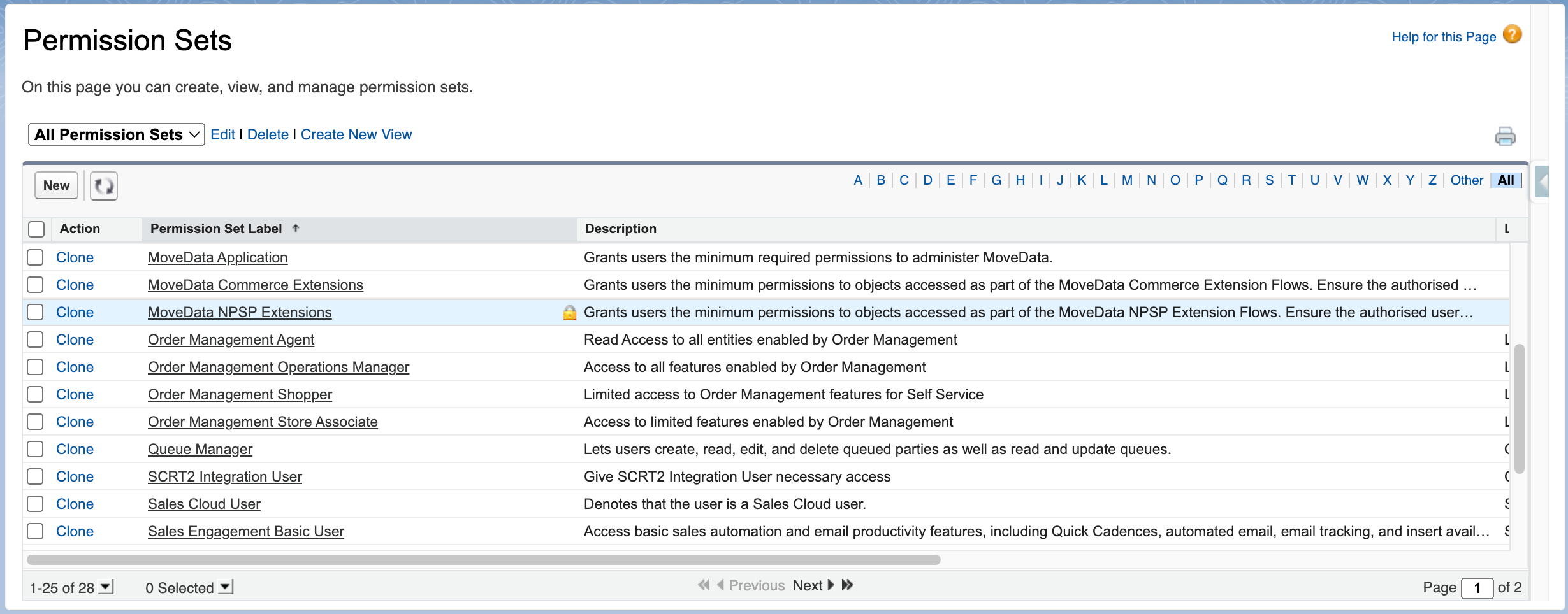 Examples of MoveData Extension Permission Sets